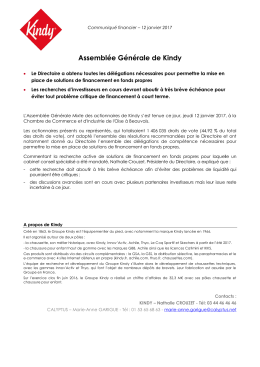 Assembl&eacute;e G&eacute;n&eacute;rale de Kindy