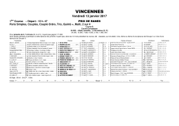 vincennes - Resultat