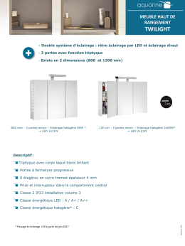T&eacute;l&eacute;charger Fiche produit armoire de toilette Twilight