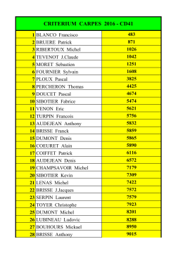 CRITERIUM CARPES 2016