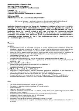 Responsable Administratif et Financier