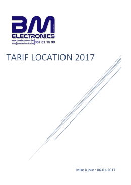 TARIF LOCation 2017
