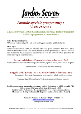 Propositions repas groupes 2017