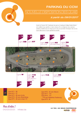 nouvelle disposition des quais