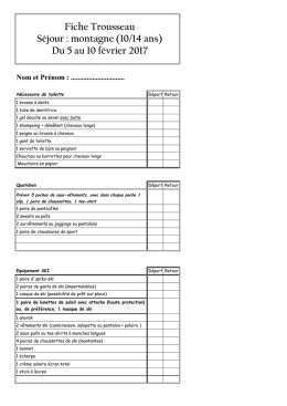 Trousseau Piau 10-14 ans - Mairie de Tournefeuille