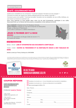 INVITATION CAF&Eacute; GOURMAND`INFO