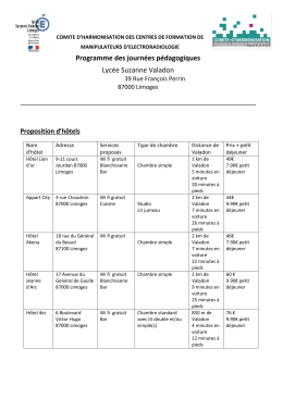 JP LIMOGES f&eacute;vrier 2017 Proposition d`ho[...]