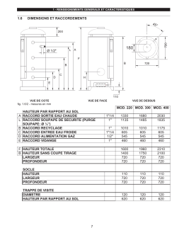 1.6 dimensions et raccordements ø 1/2" 45° mod. 220 mod