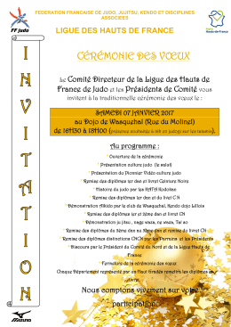 c&eacute;r&eacute;monie des v&oelig;ux - Ligue Hauts de France de Judo