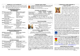 SEMAINE DU 15 AU 22 JANVIER 2017 PAROISSE SAINTE