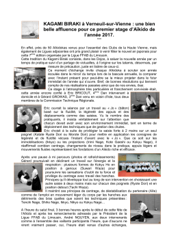 Compte–rendu tout chaud tout illustré