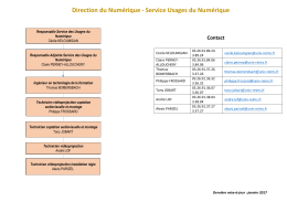 Direction du Numérique - Service Usages du Numérique