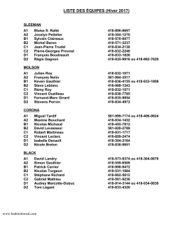 &Eacute;quipes - Bienvenue sur le site de la ligue de badminton Saint