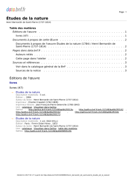 &Eacute;tudes de la nature