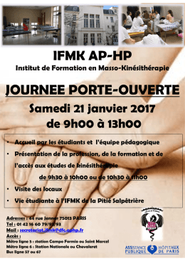 Affiche porte-ouverte IFMK 2017 - Moodle PACES 2016-2017