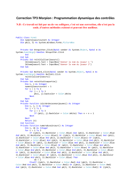 Correction TP3 Morpion : Programmation dynamique des