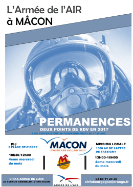 L`Armée de l`AIR à MÂCON PERMANENCES