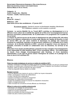 Cheffe / Chef de service RH