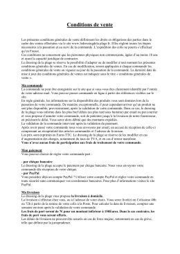 Conditions générales de vente