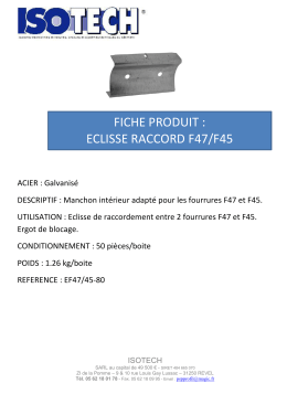 FICHE PRODUIT : ECLISSE RACCORD F47/F45