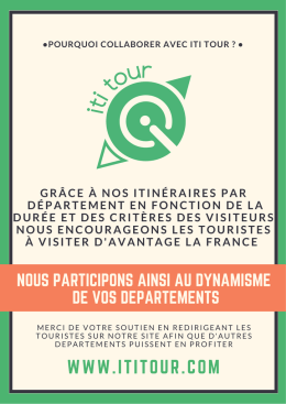 •Pourquoi collaborer avec iti tour ? •