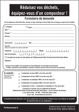 le formulaire de demande de composteur - Ville de Juvisy-sur-Orge