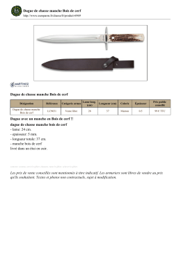 dague de chasse manche bois de cerf