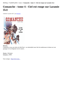 Comanche - tome 4 - Ciel est rouge sur Laramie