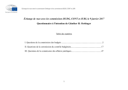 Échange de vues avec les commissions BUDG, CONT et