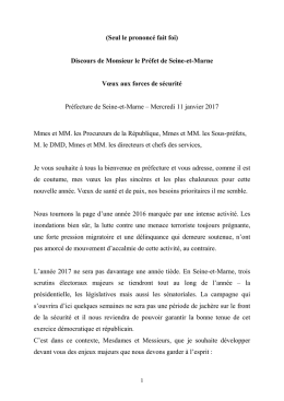 Discours 2017 aux forces de sécurité 060116