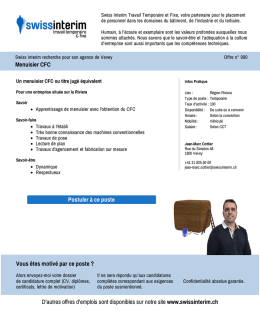 Menuisier CFC - PDF de l`Annonce du 12.01.2017