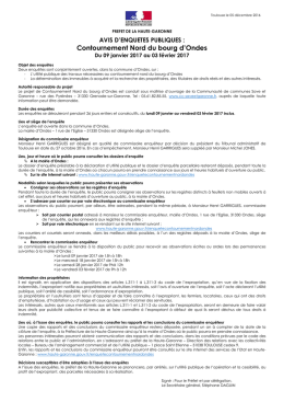 Contournement Nord du bourg d`Ondes