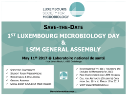 Folie 1 - Laboratoire national de sant&eacute;