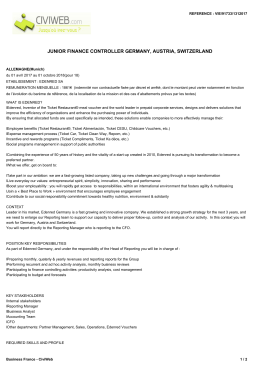 Offre JUNIOR FINANCE CONTROLLER GERMANY