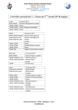 Contrôles semestriels 1