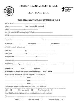Terminale S - Rocroy Saint
