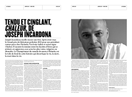 Joseph Incardona excelle encore une fois. Apr&egrave;s avoir