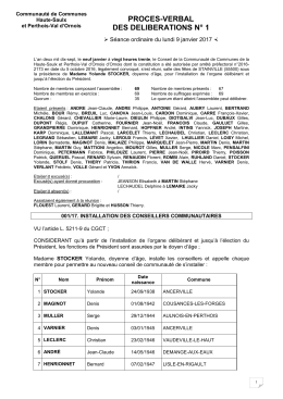 proces-verbal des deliberations n° 1