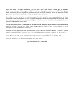 Conseils d`entretien