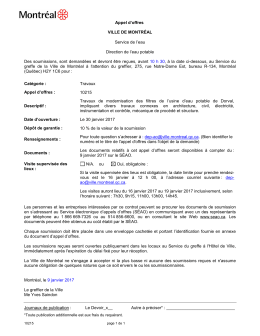 Travaux de modernisation des filtres de l`usine d`eau potable de