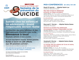 Suicide chez les enfants et les adolescents
