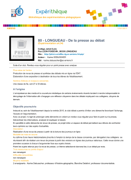 80 - LONGUEAU - De la presse au d&eacute;bat