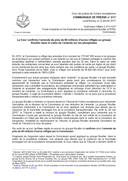 La Cour confirme l`amende de pr&egrave;s de 60 millions d - curia