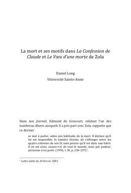 La mort et ses motifs dans La Confession de