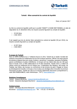 communique de presse