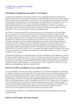 D&Atilde;&copy;finition et identification des entit&Atilde;&copy;s syst&Atilde;&copy;miques R&Atilde;&acute;le de l