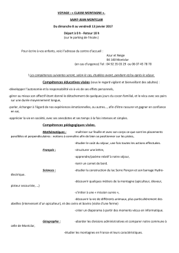 Voyages scolaires CM1 - CM2... Cliquer ICI