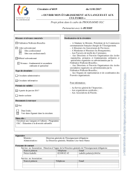 Circulaire n&deg;6019 du 11/01/2017 - Le portail de l`Enseignement en