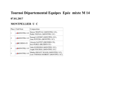 Tournoi Départemental Equipes Epée mixte M 14 07.01.2017