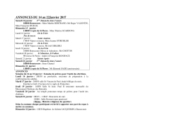 ANNONCES DU 14 au 22Janvier 2017 - Saint Pierre